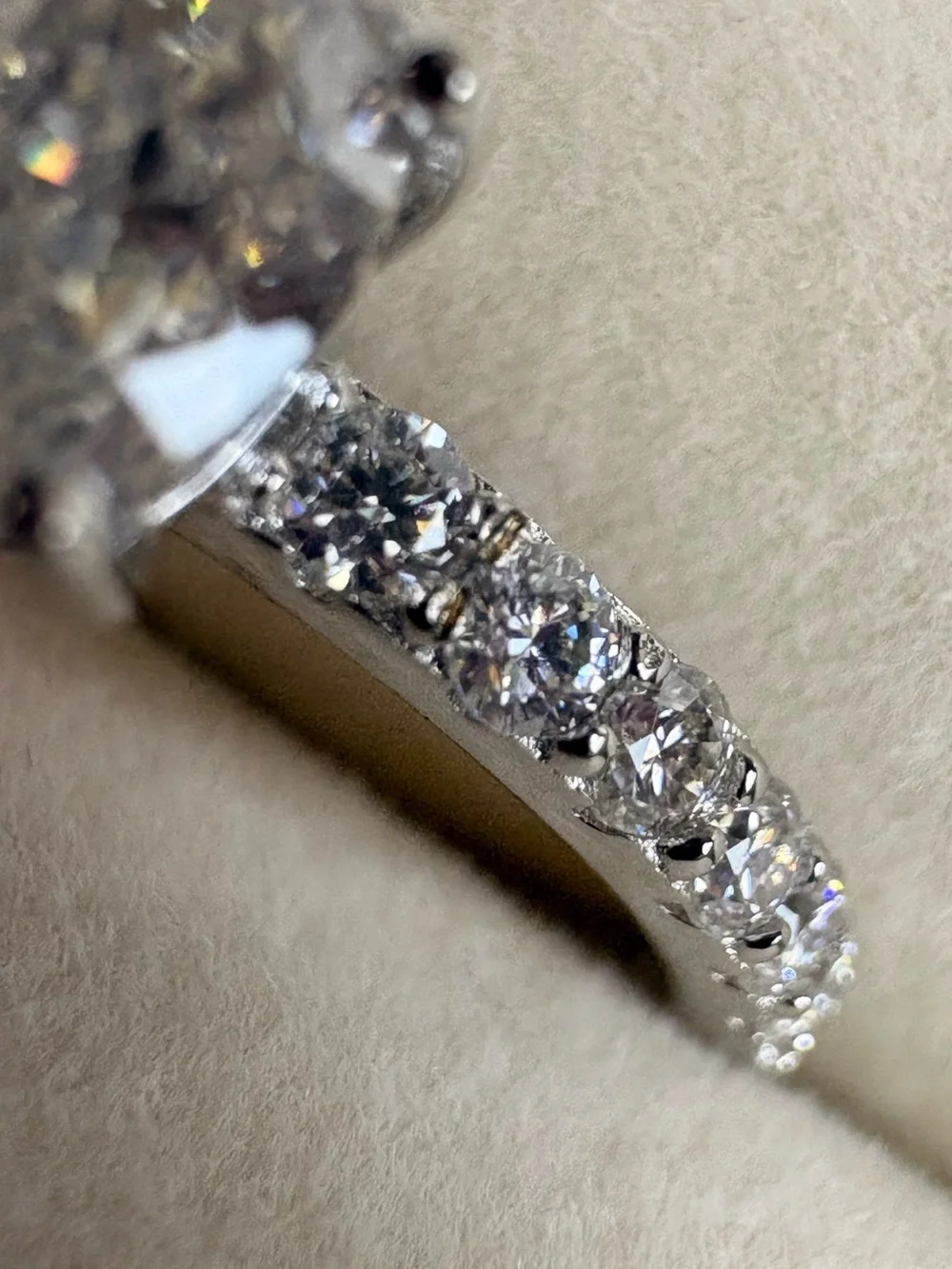 Sterling Silver Moissanite Solitaire Ring Size 6